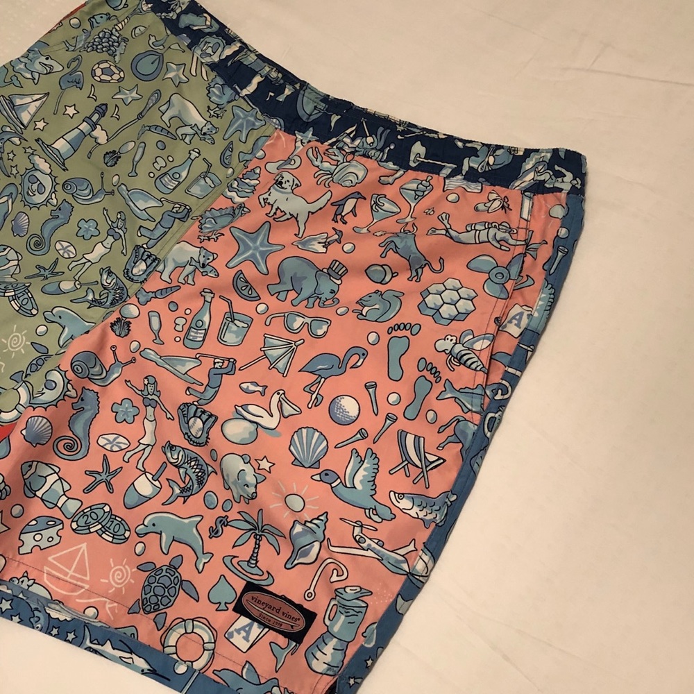 Multicolor Preppy Vineyard Vines Chappy Swim Trunk - Picture 4 of 8